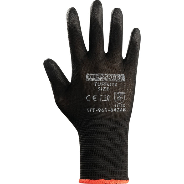 Mechanical Hazard Gloves, Black, Nylon Liner, Size 8