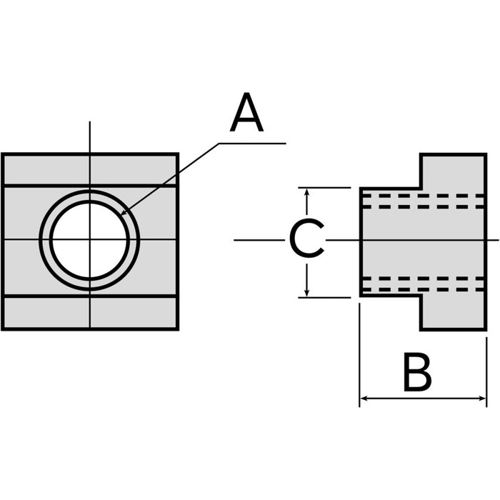 T-Slot Nuts - Extra Long