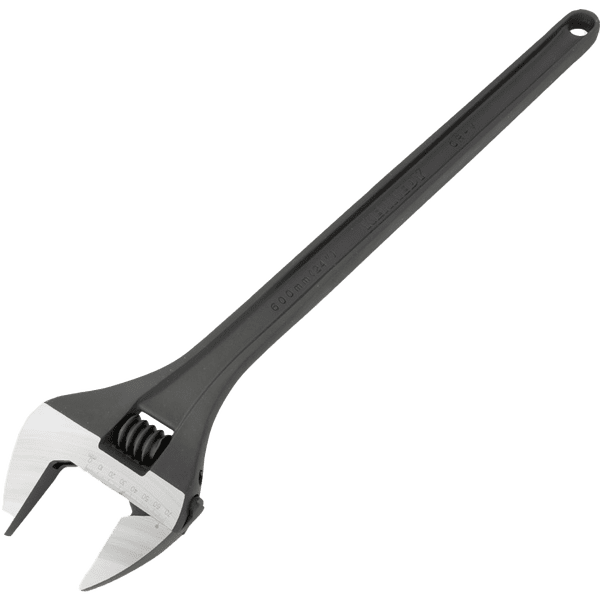 Adjustable Spanner, Steel, 24in./600mm Length, 70mm Jaw Capacity