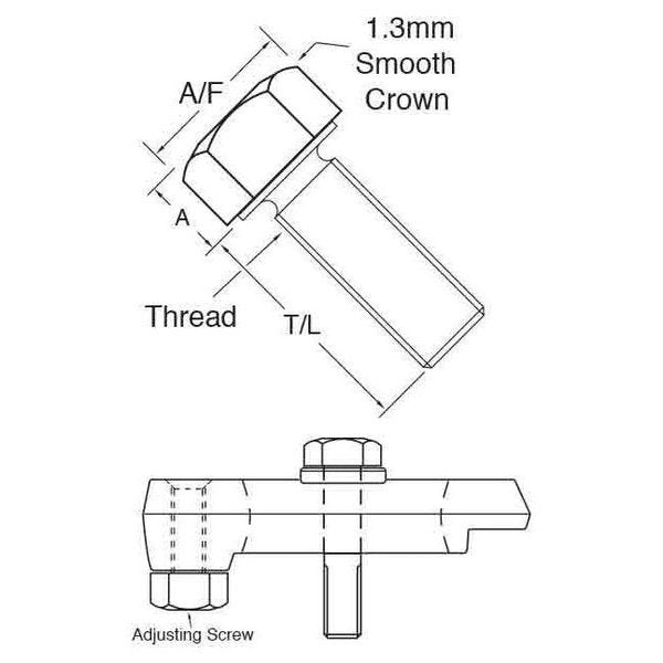 Clamps And Accessories - Adjusting Screw For Mould Clamps