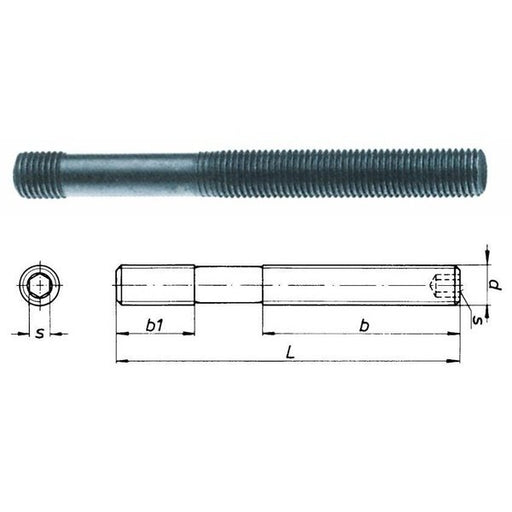 Clamps And Accessories - STUD BOLTS WITH HEX INSERTS