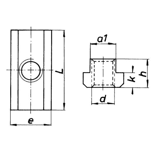 Clamps And Accessories - T-Slot Nuts- Extra Long