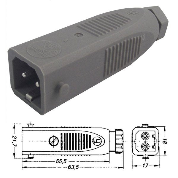 Electrical-plugs - Plug 2+earth 240v 16A Use With STAK-20