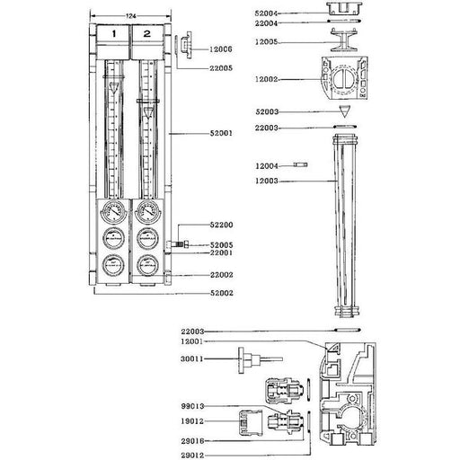 Water-Regulator-Parts - Water Regulator Parts - 10/20 LT/MIN FLOW TUBE, LARGE