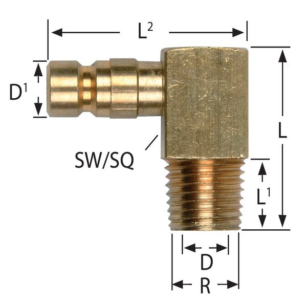 Waterline - Dme 90 Degree Male Plugs