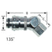 Waterline - RPL Compatible 135degree Socket Couplings With Female Thread